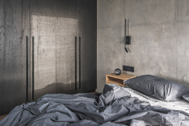 Interior design workshop with furniture materials